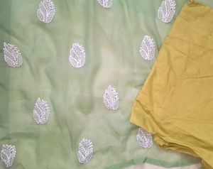 Chikankari Green Kurti with inner