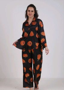 Pumpkin Print Pajama Set