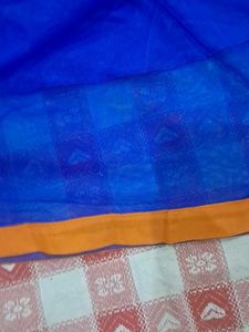 Orange &amp; Blue Crop Top and Skirt Set