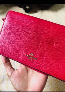 Authentic 💯 Coach Red Crossbody