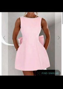 Pink Party Dress with Sash