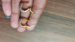 Beautiful Unused Golden Earrings