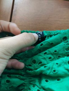 Green Eyelet Top💚