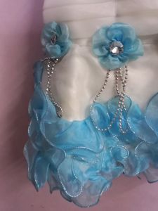 Blue Flower Girl Dress