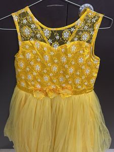 Yellow Flower Girl Dress