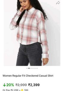 American Eagle Cropped Fannel SHIRT
