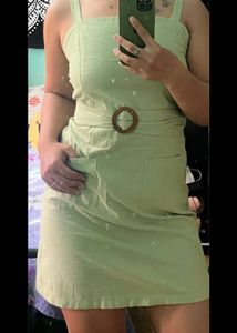 Mint Green Mini Dress With Belt