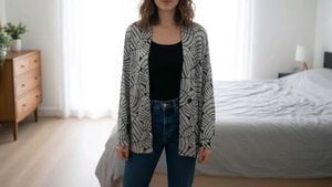 Patterned Blazer (Bedi Thin Fabric) Free Size