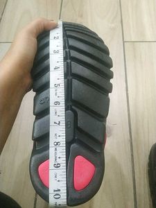 Black and Red &#39;Cross&#39; Clogs