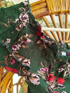 Tropical Green Off Shoulder Top