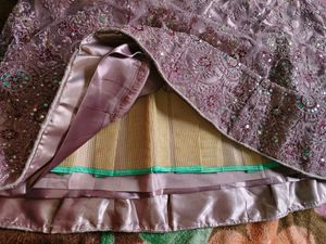 Women Designer Mirror Worked Unstiched Lehenga Cho