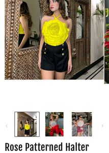 Yellow Rose Halter Top