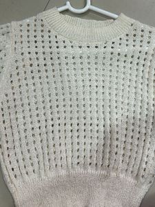 Crochet Knit Top - Short Sleeve