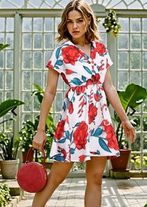 Floral Print Mini Dress 🛍️