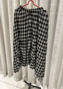 Checkered Midi Skirt
