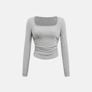Savana Gray Ribbed Top