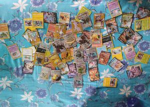 Pack of 10 sliver and golden pokemon cards