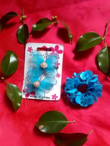 Blue Hair Accessories Set