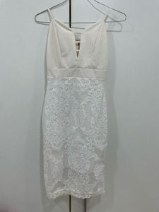 Elegant White Lace Mini Dress