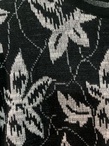 black and white floral sweater