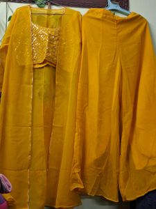 Yellow Kurta Set &amp; Shrug