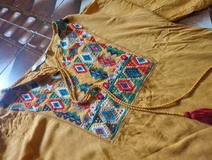 MUSTARD SHORT KURTI