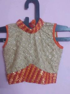 Orange Beautiful Lehenga Choli Set With Duppata