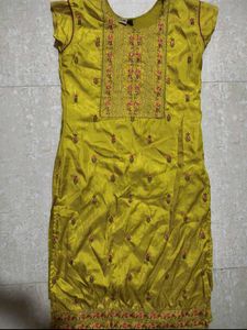 Yellow Embroidered Kurta Set