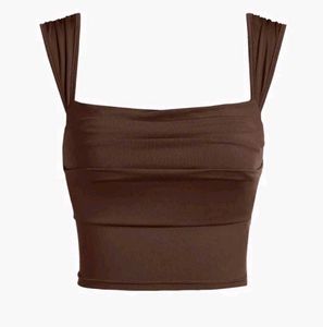 Crop Top With High Waisted Side Split Skirt