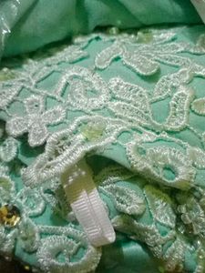 Aqua Lace Chiffon Dress