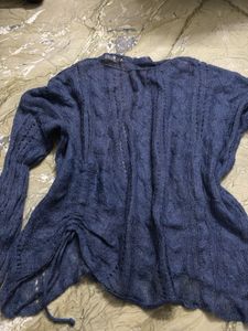 Blue Knit Cardigan