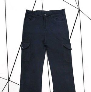 Black Four Pockets Cargo