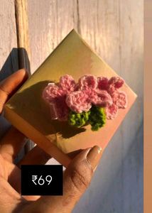 Handmade Crochet clips and clutcher