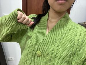 Green Knit Cardigan