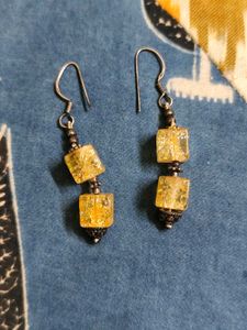 92.5 Pure Silver Citrine Danglers