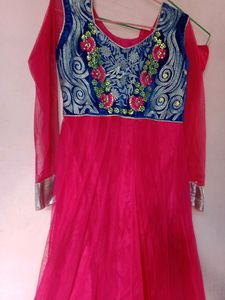 Rani &amp;Blue Colour Ethnic Gown With Pajami
