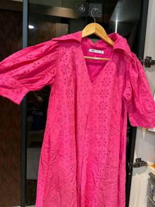 Pink Eyelet Dress