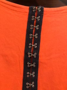 Boatneck Orange Crop Top