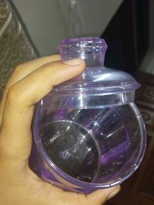 Set of 2 Purple Plastic Storage Jars