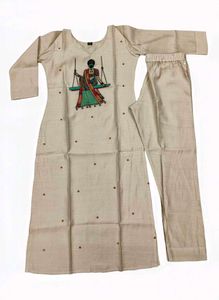 Elegant Printed Kurta Set, 2 Piece Set