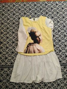 Yellow Graphic Print Top