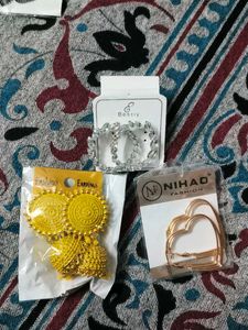 Earring Bundle: Gold, Silver, and Heart Designs