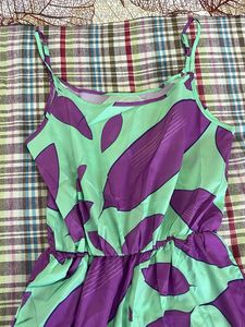 Funky Leaf Print Jumpsuit