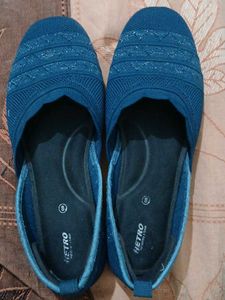Blue Metro Memory Foam Slip-On Shoes