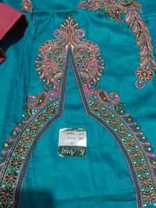 Festive Cotton Dress Material Suit