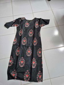 Black Printed Kurta