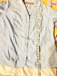 Beautiful Blue Over Size Imported Shirt