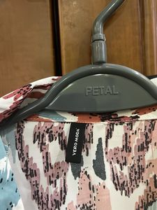 Patterned Button-Down Crop Top