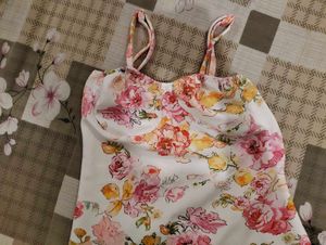 Women Floral Print SleevelessMidi Dress