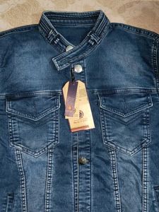 Stylish Blue Denim Jacket For men size - M